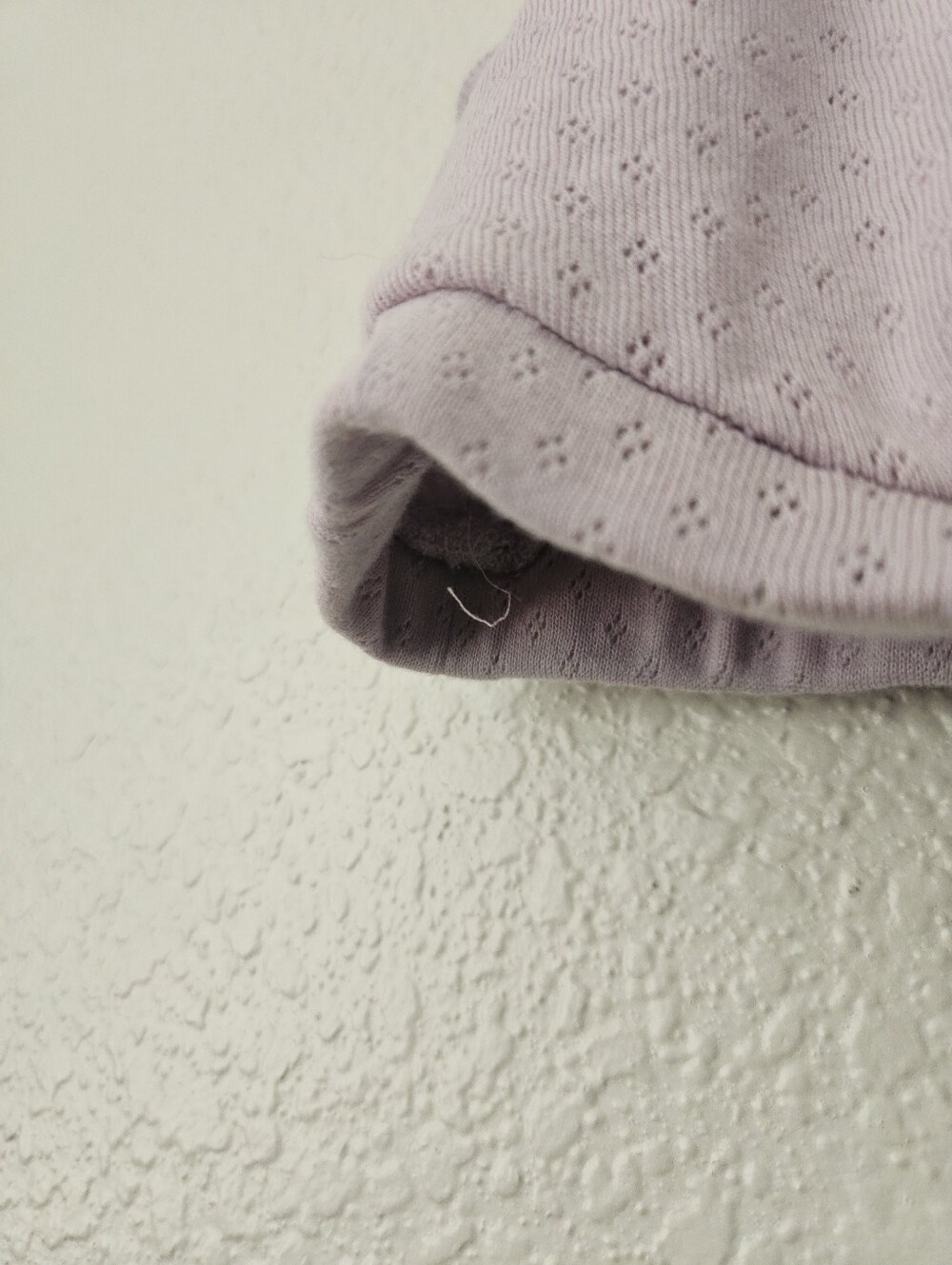 Hatch 100% cotton lilac pointelle knit wrap maternity and nursing bra, large - Picture 5 of 5